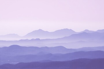 Obraz premium Layered hills under a purple sky