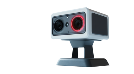 Isolated LiDAR detection unit, Transparent background, PNG file