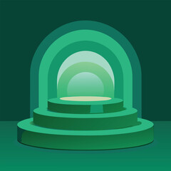 Obraz premium Minimalist product display stage clean modern vector background for showcase