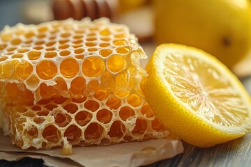 honeycomb and lemon