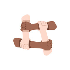 Unity flat icon with white background vector stock illustration