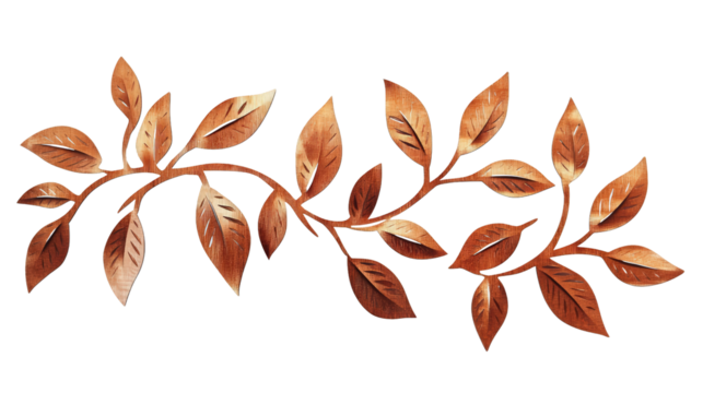 Laser-cut leaf herb, Transparent background, PNG file - Powered by Adobe