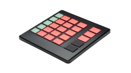 Learning pad with audio response system, Transparent background, PNG file