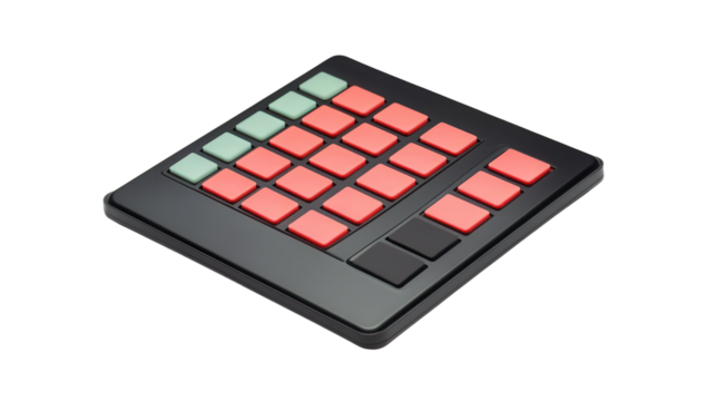 Learning pad with audio response system, Transparent background, PNG file