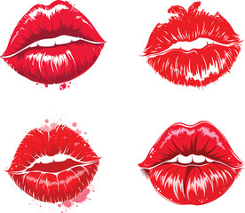 A real lipstick mark with visible brushstrokes