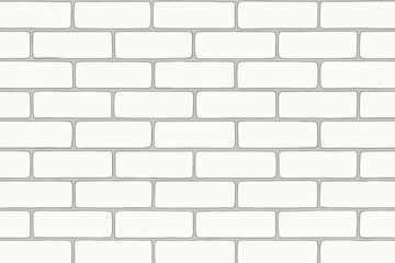 Vector illustration of a white brick wall. Seamless pattern background for design. Realistic clean backdrop for interior or exterior architecture. Modern masonry construction graphic.
