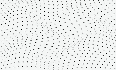 abstract simple black dot wave pattern on grey can be used background.