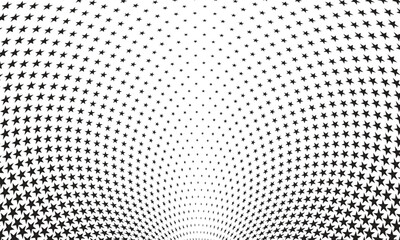 abstract simple red star halftone arc pattern art can be used background.