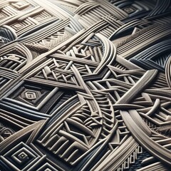 Close Up of Textile Fabric with Intricate Weave Pattern vЂ” F
