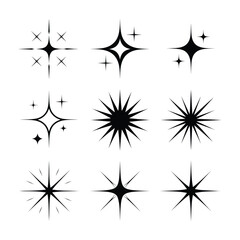 black and white stars