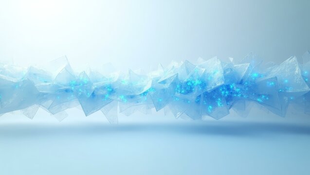 Abstract frozen data stream background for cyber security websites and technology banners.