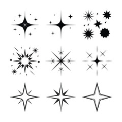black and white stars