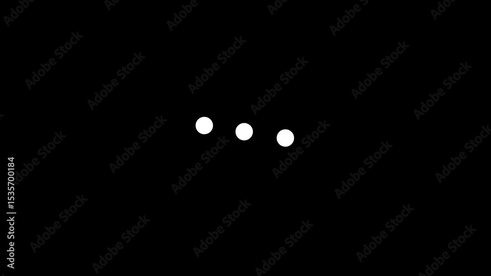 Fototapete looping dot icon animation shows continuous loading. moving dots represent progress, wait time, and 