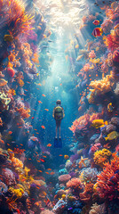 coral reef and fish