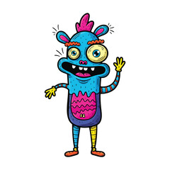 funny monster cartoon