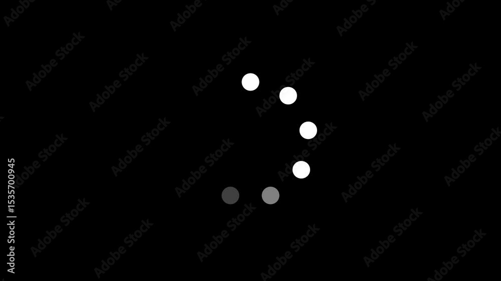 Poster dot loading loop animation. circle loading bar, alpha channel. loading bar, refresh icon, processing