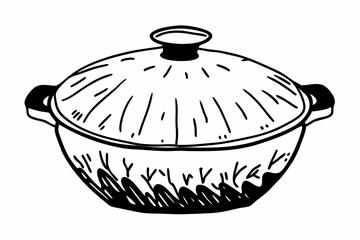 cooking pot isolated on white