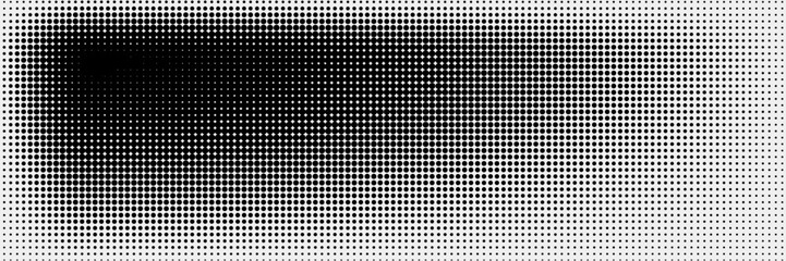 Dotted gradient vector illustration, white and black halftone background, horizontal seamless dotted lines, monochrome dots texture backdrop, retro effect. modern