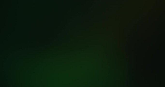 Lens glow. Soft light overlay. Defocused color old cinematic reflection effect. Night beam green flare motion abstract black background.