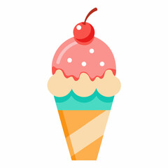 ice cream cone cherry