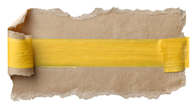 Torn paper with yellow tape grunge background for texture abstract design and creative project elements decorative vintage style with copy space