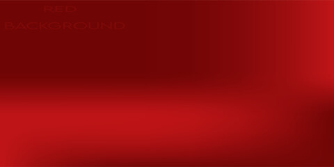 Abstract red gradient background, light and shadow on the backdrop with dimensions, hot tone wall with intense color, horizontal wallpaper.