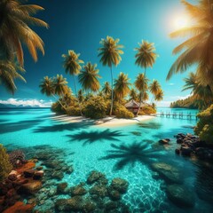 Islands – Tropical paradises palm trees and crystal clear wate