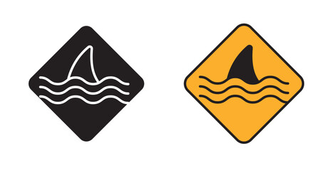 Shark warning sign