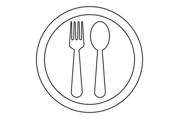 spoon and fork icon vector illustration. spoon, fork and knife icon vector. restaurant sign and symbol. 