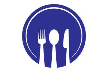 Fork spoon knife silhouette. This image shows a black silhouette of a fork, spoon, and knife, representing essential cutlery used in kitchens and dining settings. Vector clipart illustration design.