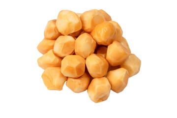 Piece of cheese isolated on white bacckground.