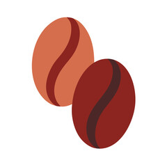 Obraz premium Coffee Bean – Bold Color Vector Caffeine Icon