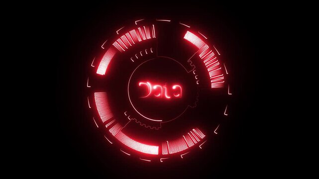 Tech Ring Interface Animation: Futuristic Circle HUD with Cyberpunk Vibes