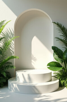 interior with green plant.