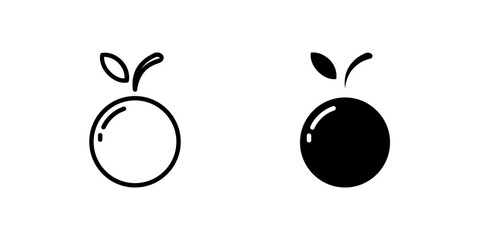 Orange icons, perfect for citrus fruits, fresh juices, healthy snacks, and vibrant food illustrations.