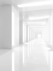 white 3d room light abstract space techno background