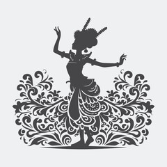 silhouette of a girl