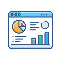Monitor with Analytics Icon: Understanding Data Visualization, Performance Metrics, and Dashboard Insights