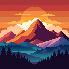 mountain landscape with mountains