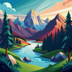 camping in the forest