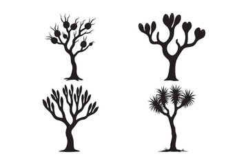 Fototapeta premium Desert Tree Silhouettes Collection