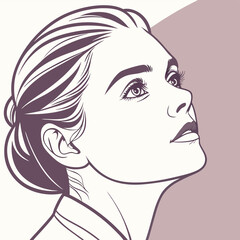 Woman face vector. Adobe Illustrator Artwork