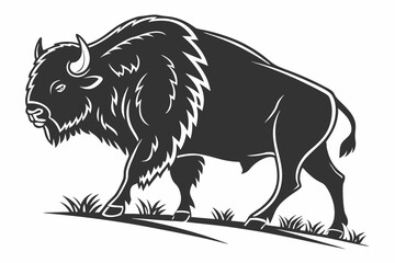 buffalo silhoette black vector