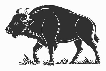 buffalo silhoette black vector