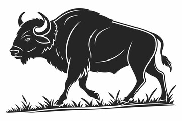 buffalo silhoette black vector