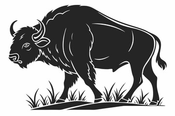 buffalo silhoette black vector