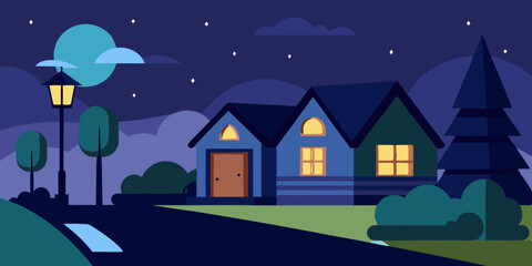 house in the night