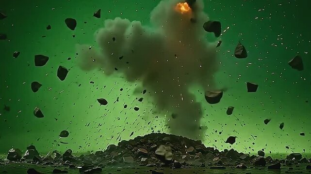 burst metal rubble pitch fusillade ferociously framing angstrom organic park background, beam fragmentize of radiant metallic fell crossways the shot with energy.