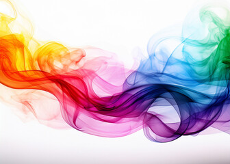 Generated Image Abstract Rainbow Wave White 1