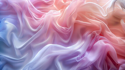 Fototapeta premium Soft gradient abstract waves in pastel colors for flowing fabric design.